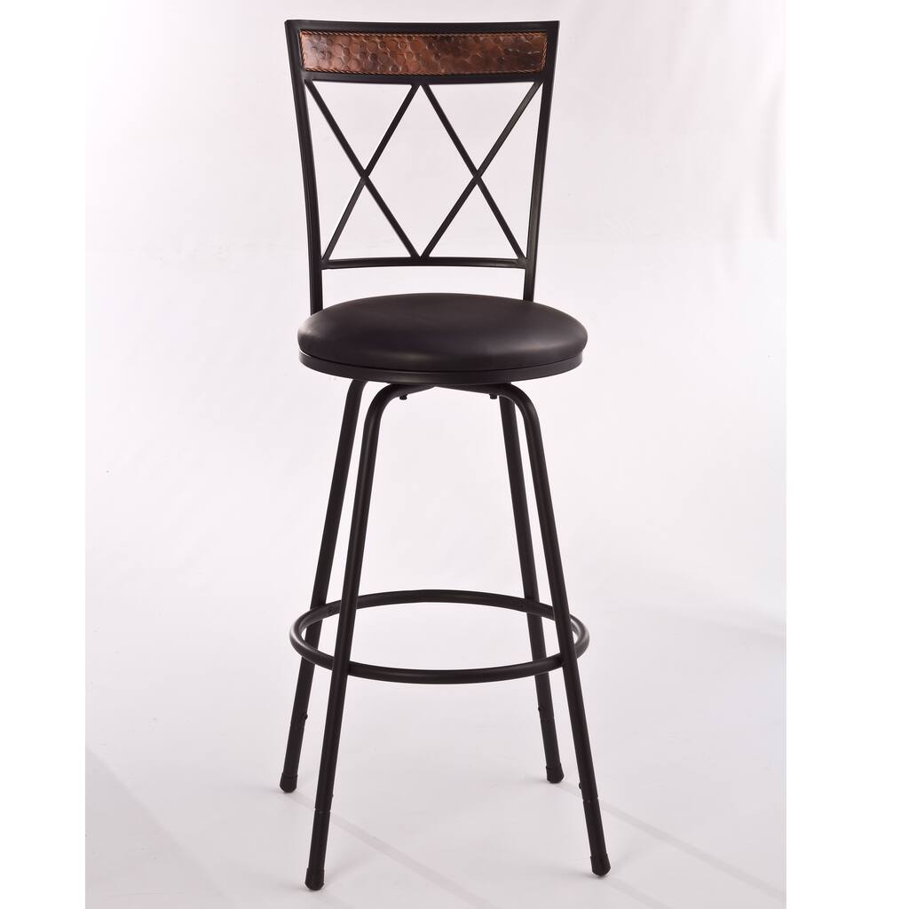 HIllsdale Furniture Howard Black Upholstered Metal Adjustable Barstool