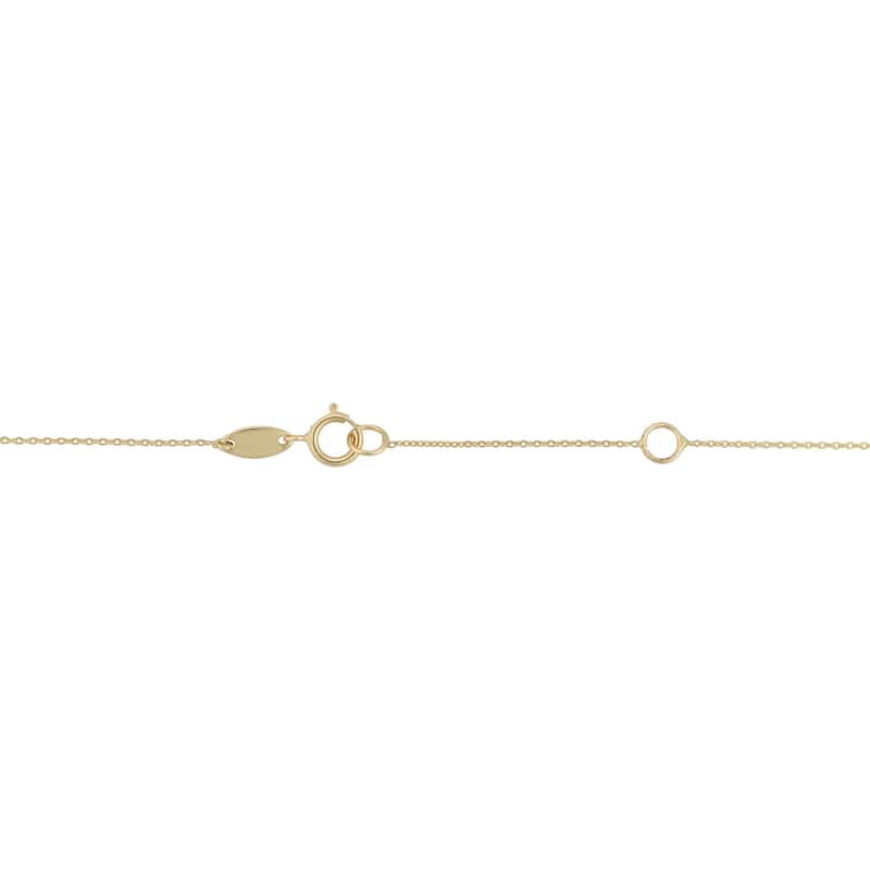 Fremada 14k Gold Round Disc and Diamond-cut Bead Adjustable Length Necklace (Yellow or Rose Gold)