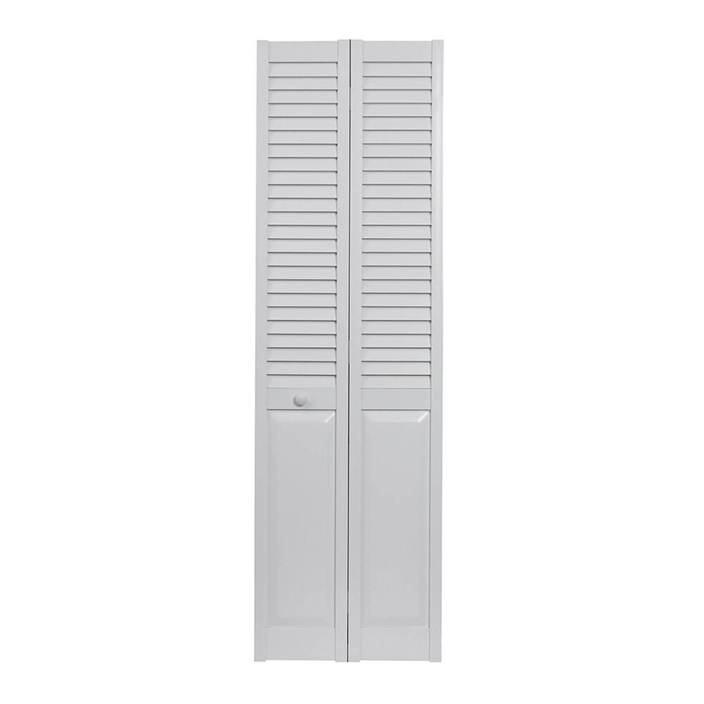 Seabrooke PVC Louver over Panel Bifold Door fits 30”w x 80