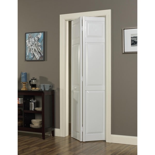 Shop Seabrooke 30x80 Inch White Pvc Raised Panel Bifold Door