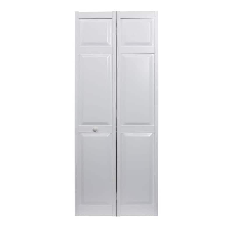 Seabrooke PVC Raised Panel Bifold Door fits 32w x 80h White - Bed Bath ...