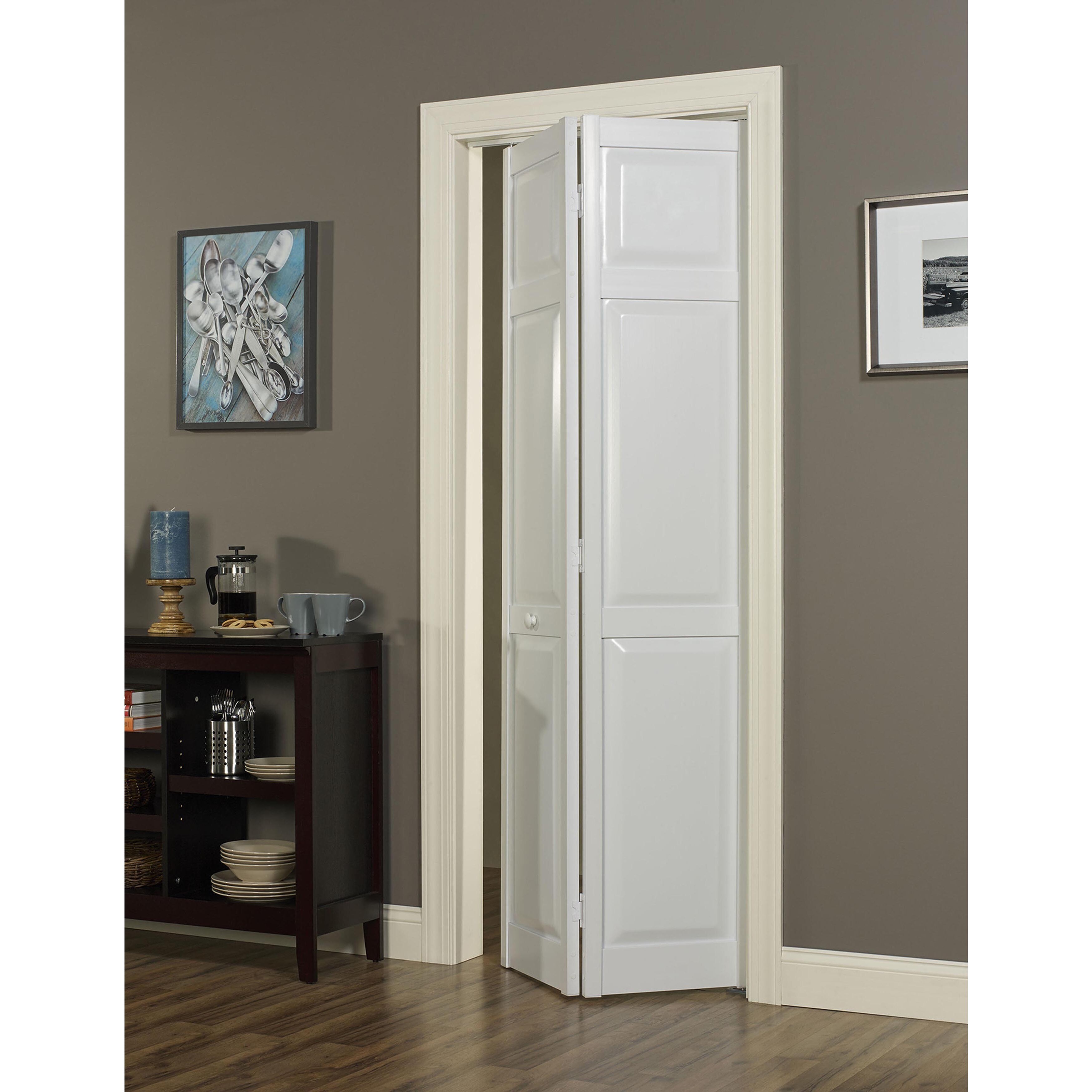 Shop Seabrooke 36x80 Inch White Pvc Raised Panel Bifold Door