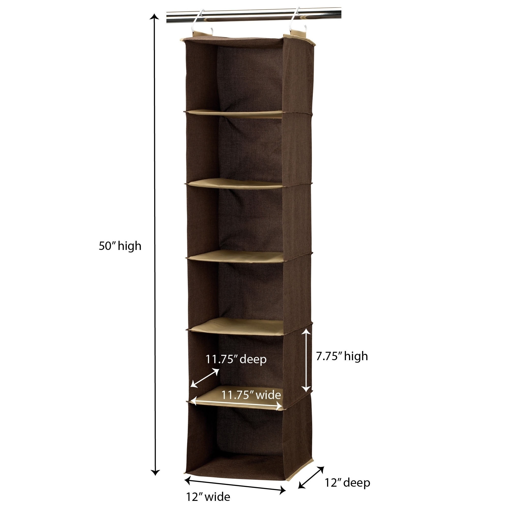 Shop Coffee Linen 10 Pocket Hanging Closet Organizer 12 X 13 X 10 Overstock 14079450