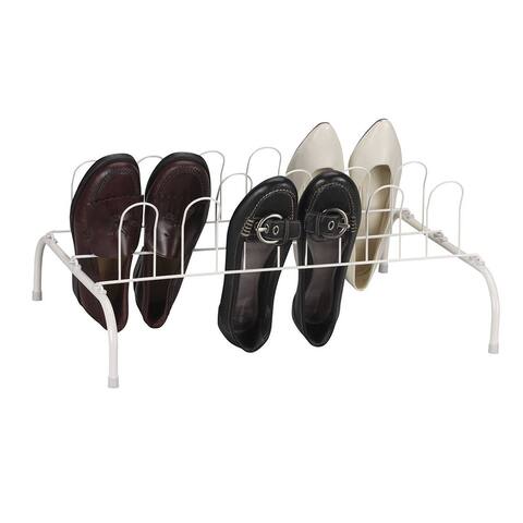 9-Pair Wire Shoe Rack, White