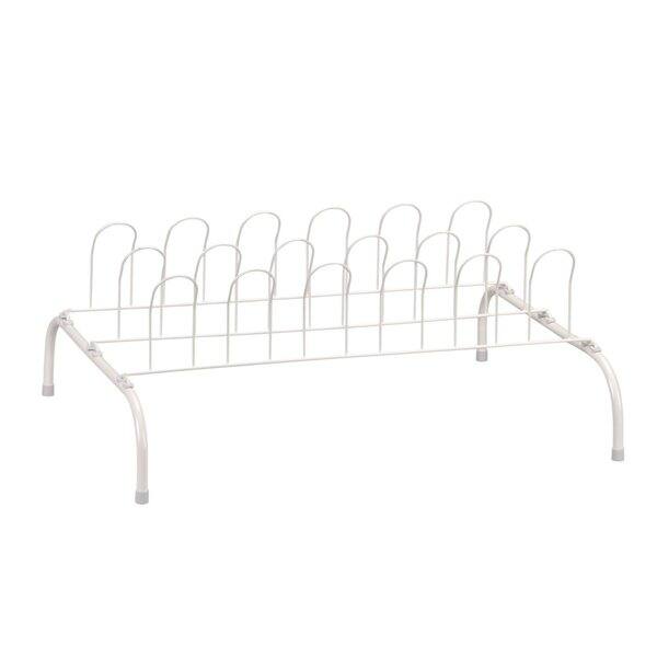 Shop 9 Pair Wire Shoe Rack White Overstock 14079464