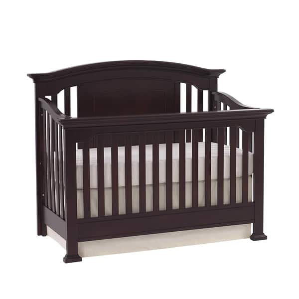 Centennial Medford Traditional Wood 4-in-1 Convertible Crib in Espresso