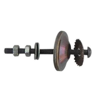 Bronze Knob Bolts, Screws, Fittings for Ceramic & Glass Pulls, 3" bolt (Pack of 6)