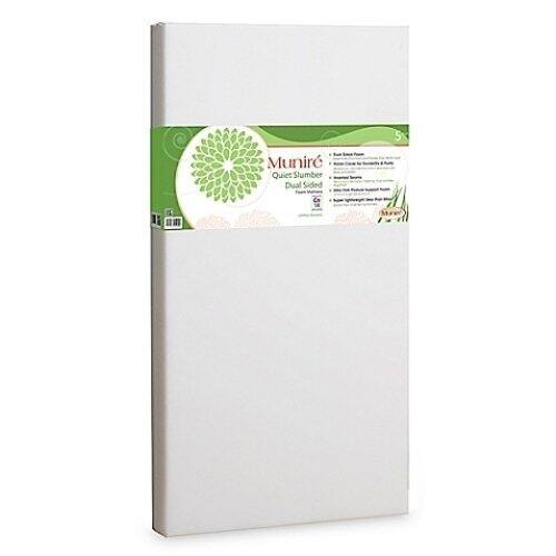 Munire Quiet Slumber Dual Sided 5-inch Foam Crib Mattress - White