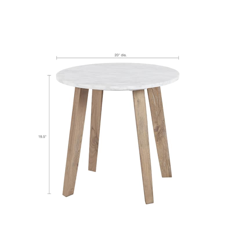 Carson Carrington Antsla White End Table