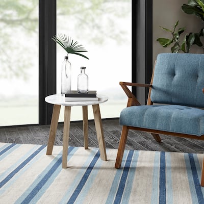 Carson Carrington Antsla White End Table
