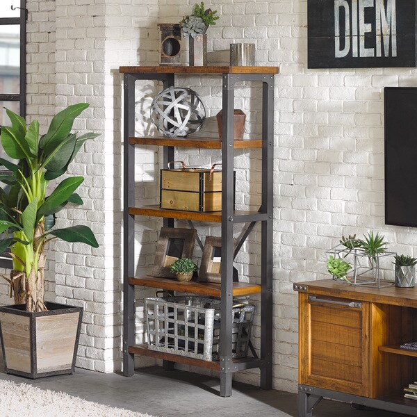 Shop Carbon Loft Magie Amber and Graphite 5-shelf Bookcase ...