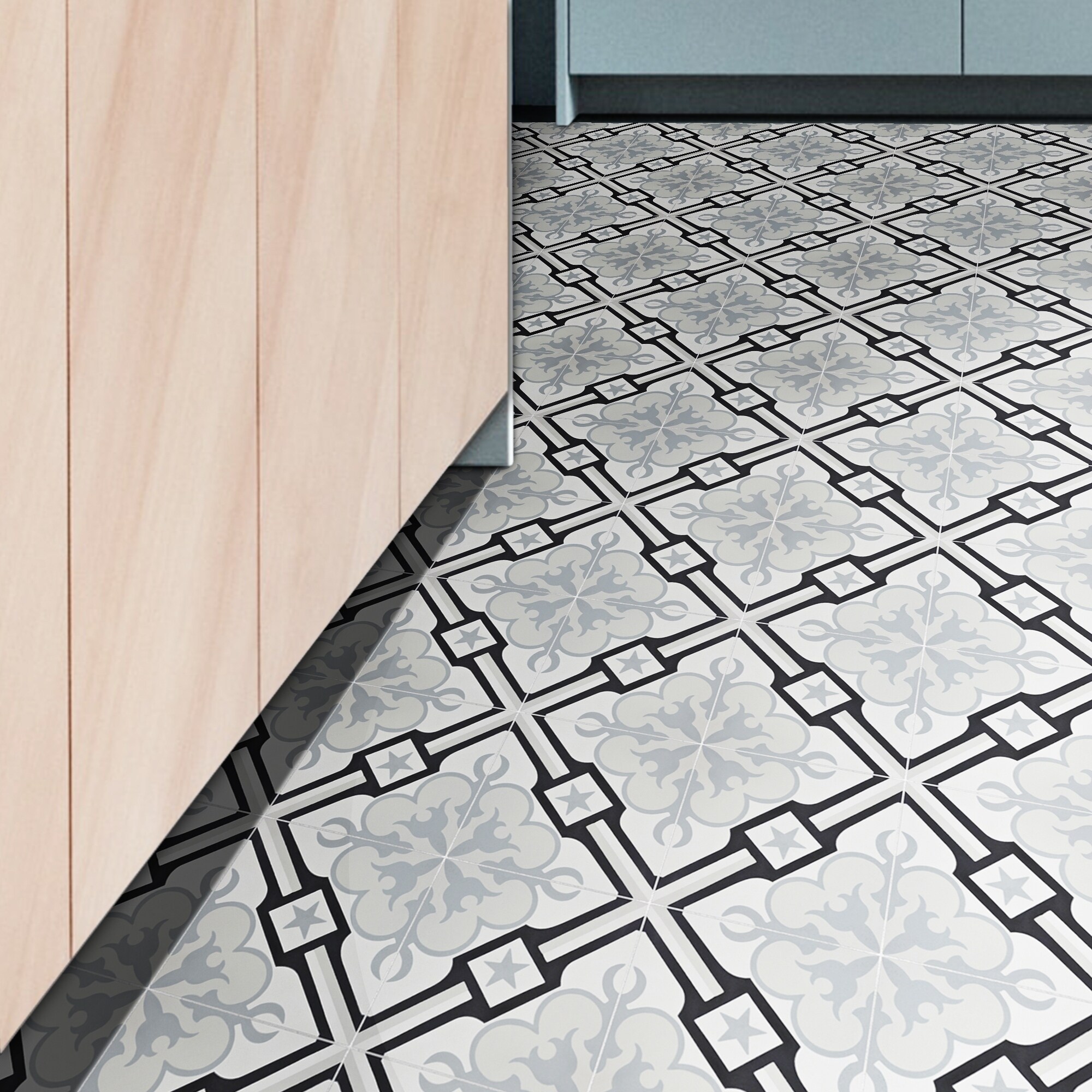 Handmade Chala In Black And Greys Tile Pack Of 12 Morocco Overstock 14080641