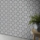 preview thumbnail 2 of 11, Handmade Alhambra in White, Black, Grey Tile, Pack of 12 (Morocco)