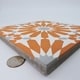 preview thumbnail 5 of 11, Handmade Alhambra Orange, Grey, White Tile, Pack of 12 (Morocco)