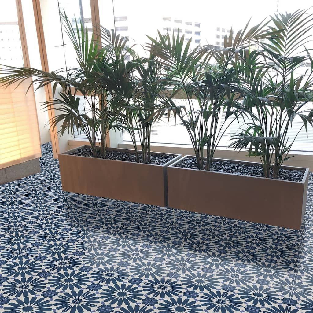 Handmade Alhambra in Navy Blue, Purple Tile, Pack of 12 (Morocco)