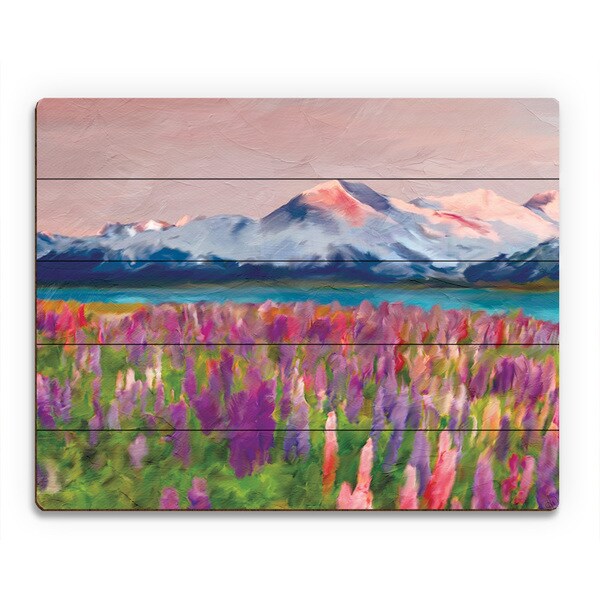 Kathy Ireland 'Colorful Wildflowers' Wood Wall Art Print