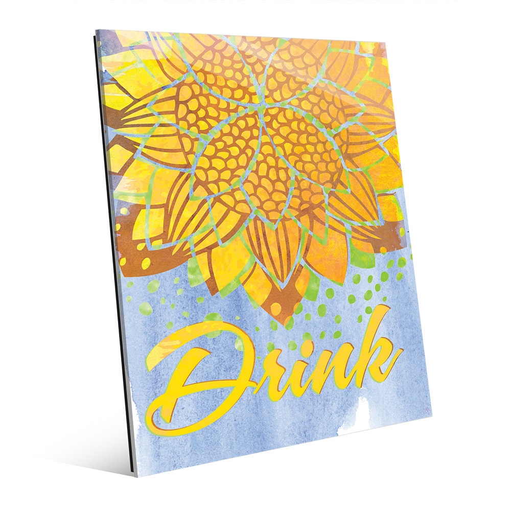 'Lotus Drink Canary' Acrylic Wall Art Print