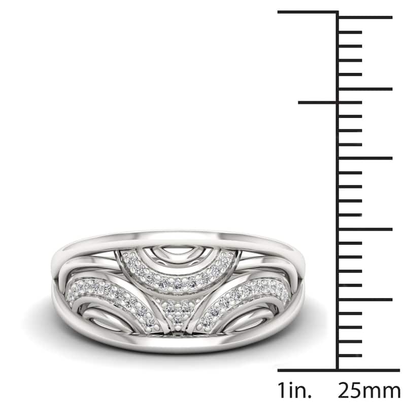 Sterling Silver 1/10ct TDW Diamond Fashion Ring