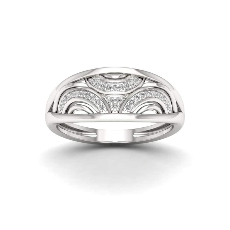 Sterling Silver 1/10ct TDW Diamond Fashion Ring