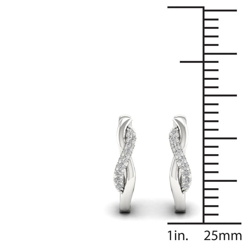Sterling Silver 1/10ct Diamond Hoop Earrings