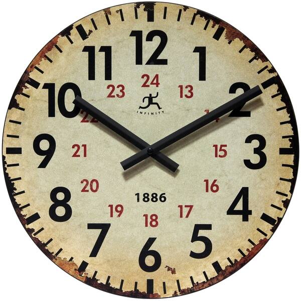 Infinity Instruments Vintage 1886; a 13.5-inch Round Indoor Wall Clock ...