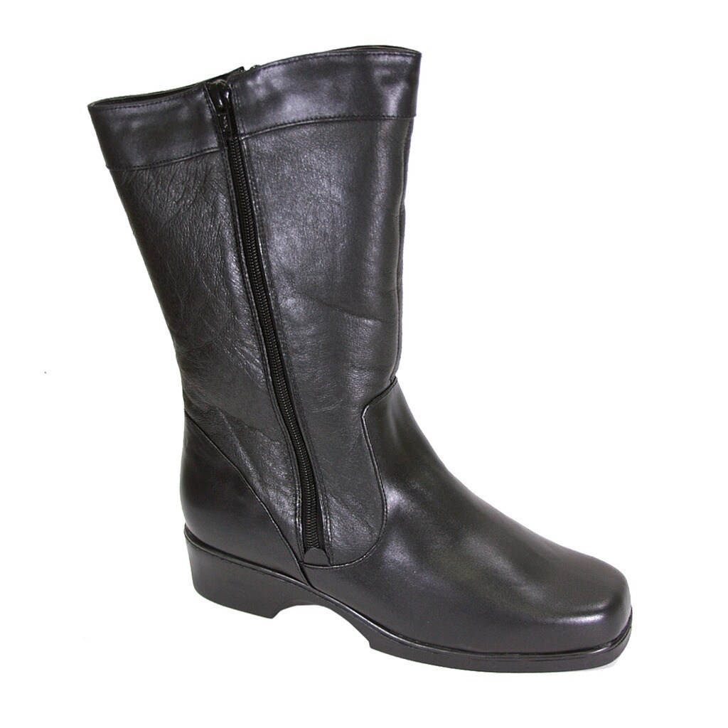 wide width leather boots