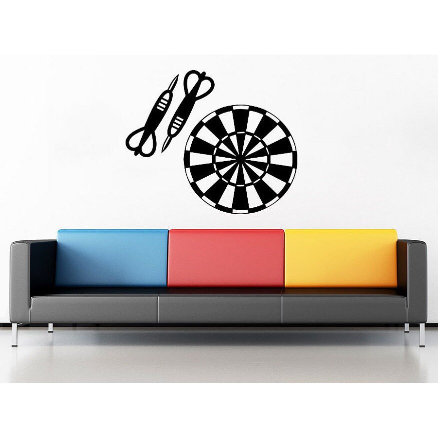Target Darts Wall Decals Vinyl Stickers Teens Boys Nursery Baby Room Home Decor Art Sticker Decal size 33x39 Color Black Bed Bath Beyond 14084520