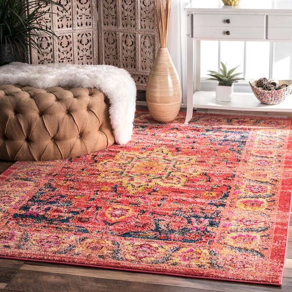 Shop nuLOOM Traditional Persian Medallion Orange Rug 8' x 10' On