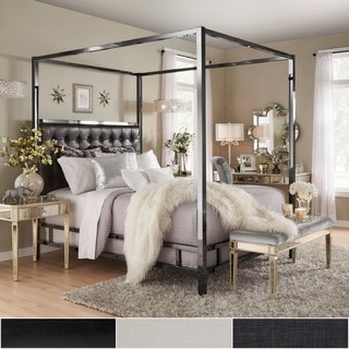 Solivita King-size Black Nickel Frame Canopy Bed by INSPIRE Q Bold - Bed Bath & Beyond - 14084764