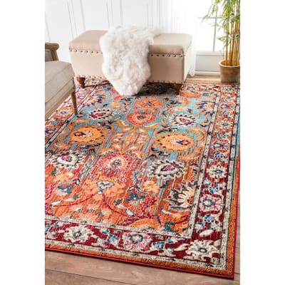 Brooklyn Rug Co Multi Traditional Flower Persian Area Rug