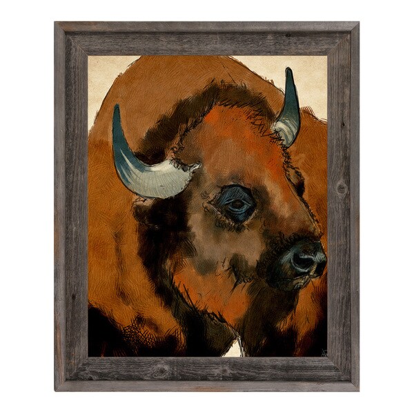 Shop Buffalo Reclaimed Wood Framed Canvas Wall Art - On Sale - Free ...