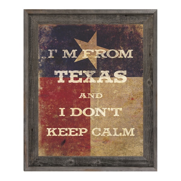 slide 1 of 1, 'I'm From Texas' Wood-Framed Canvas Wall Art