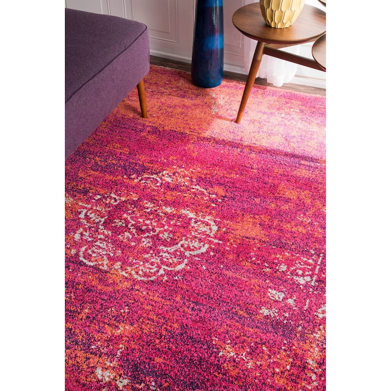 Nuloom Traditional Overdyed Medallion Area Rug