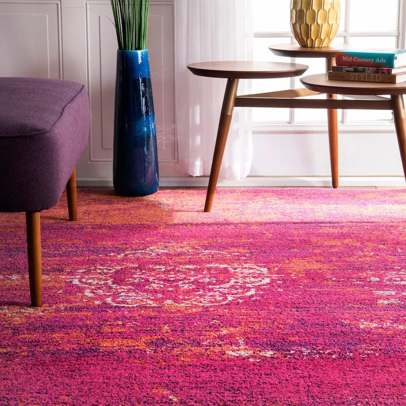 Nuloom Traditional Overdyed Medallion Area Rug