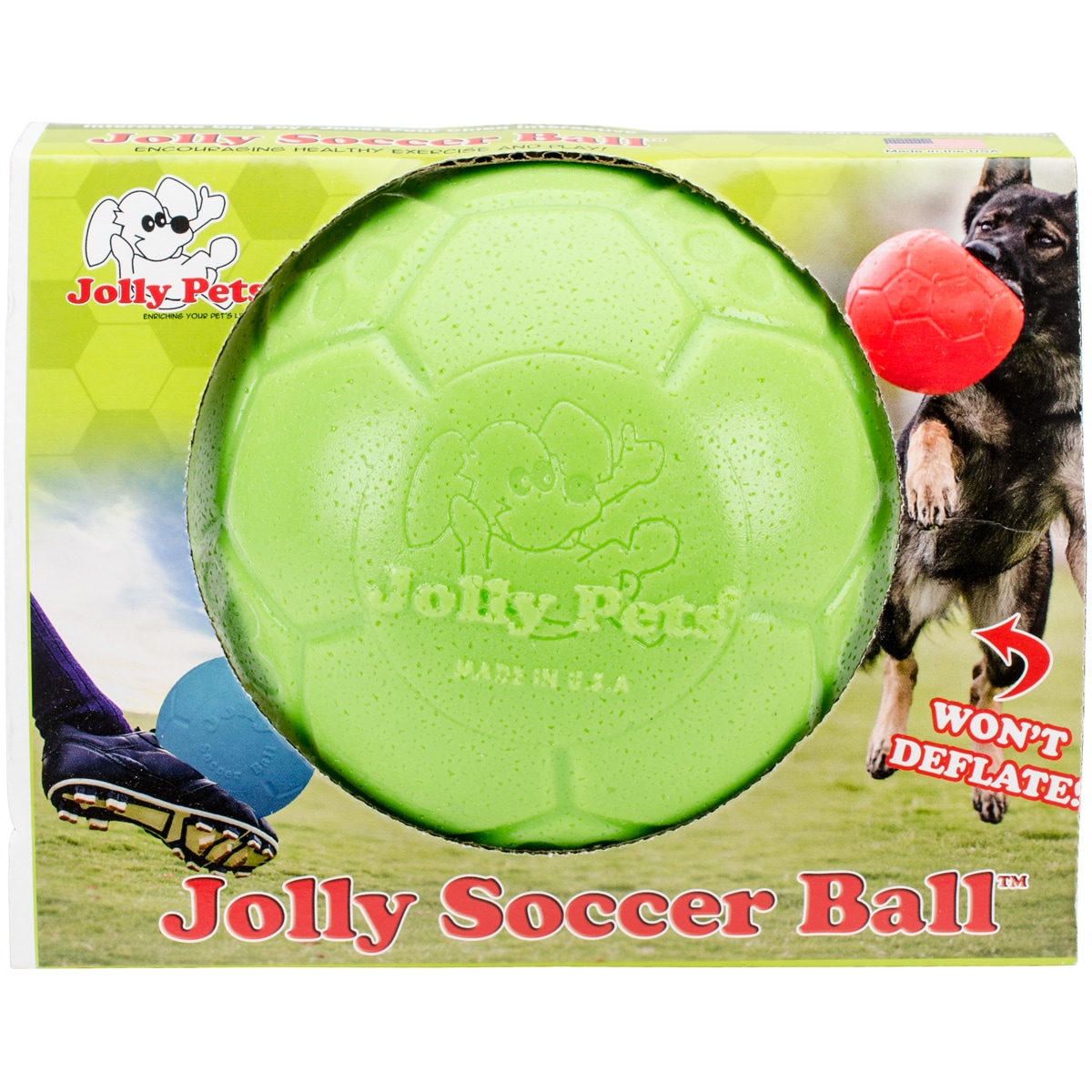 green ball dog toy