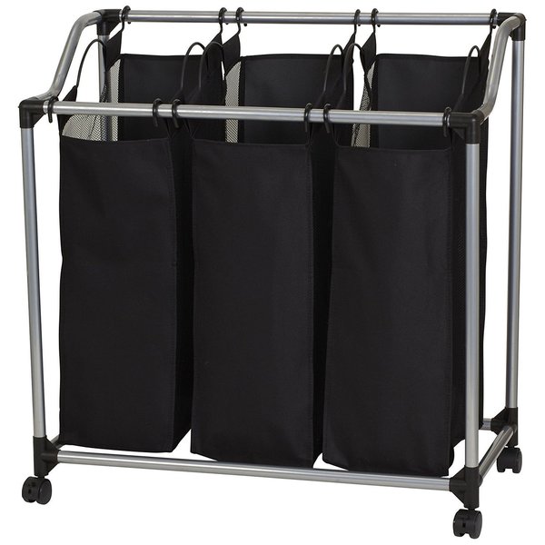 3-bag Laundry Clothes Hamper Sorter