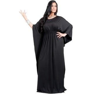 maxi dress with batwing sleeves