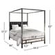 preview thumbnail 8 of 6, Solivita Queen-size Black Nickel Frame Canopy Bed by INSPIRE Q Bold