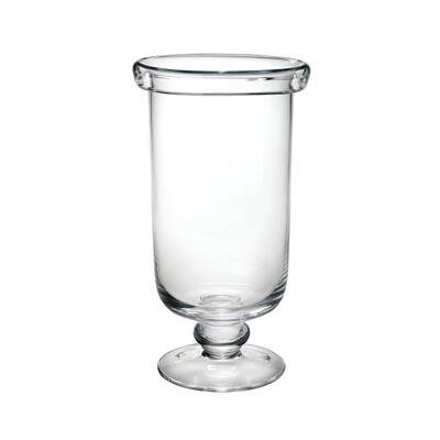 Reed & Barton Grand Illumination 16-inch Glass Pedestal Hurricane Lamp Candle Holder