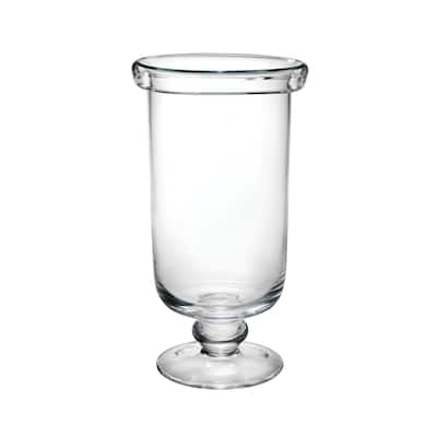 Reed & Barton Grand Illumination 16-inch Glass Pedestal Hurricane Lamp Candle Holder