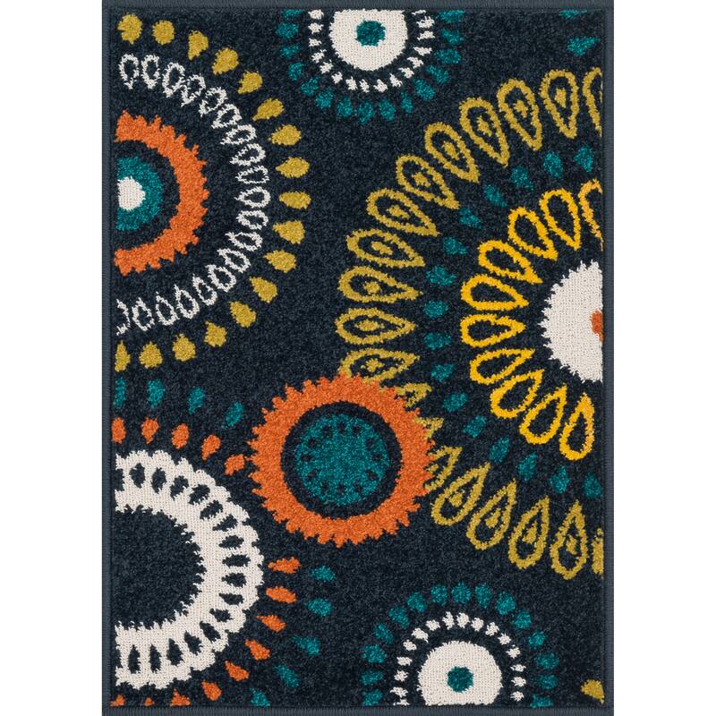Palm Ivory/ Multi Medallion Rug