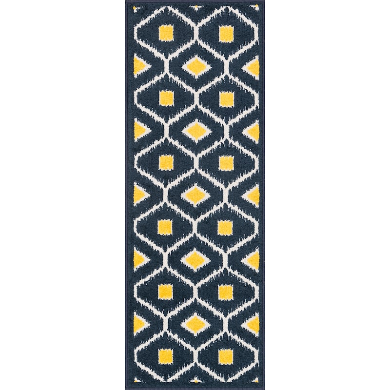 Alexander Home Palm Geometric Ikat Rug