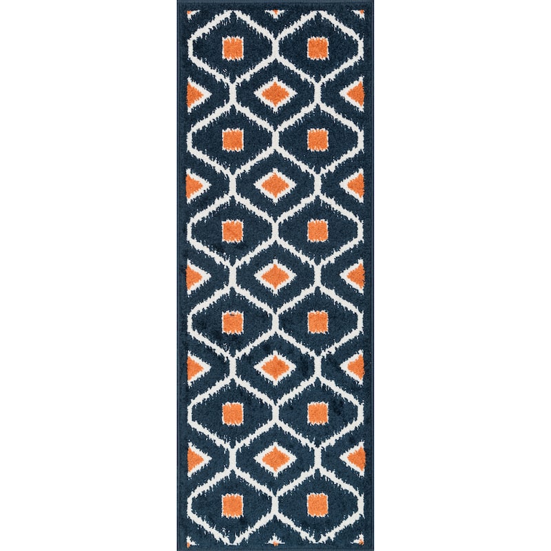 Alexander Home Palm Geometric Ikat Rug