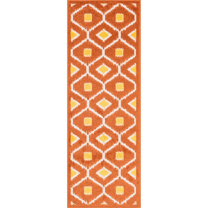 Alexander Home Palm Geometric Ikat Rug
