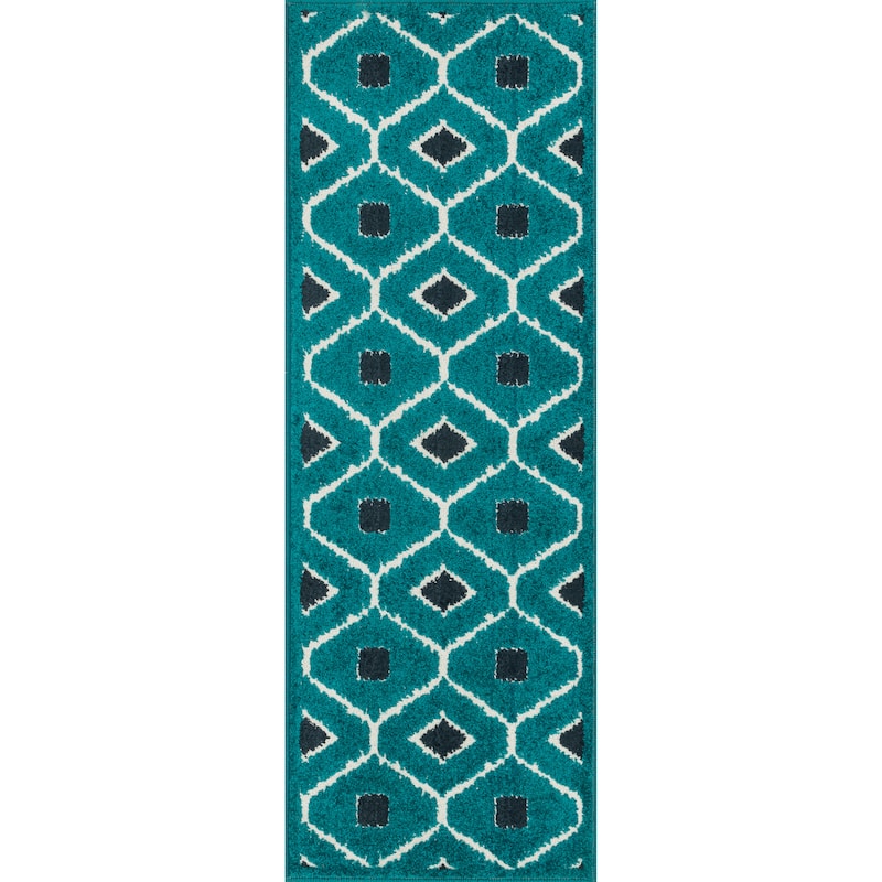 Alexander Home Palm Geometric Ikat Rug
