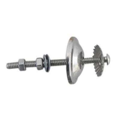 Chrome Knob Fittings for Knobs and Pulls, with 3-inch Bolt (Pack of 6) - 3 inch