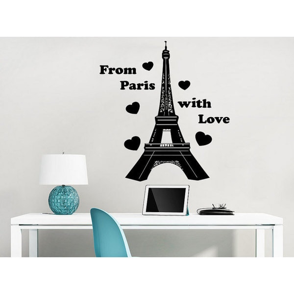 Shop Quote Paris Eiffel Tower From Paris With Love Phrase Home