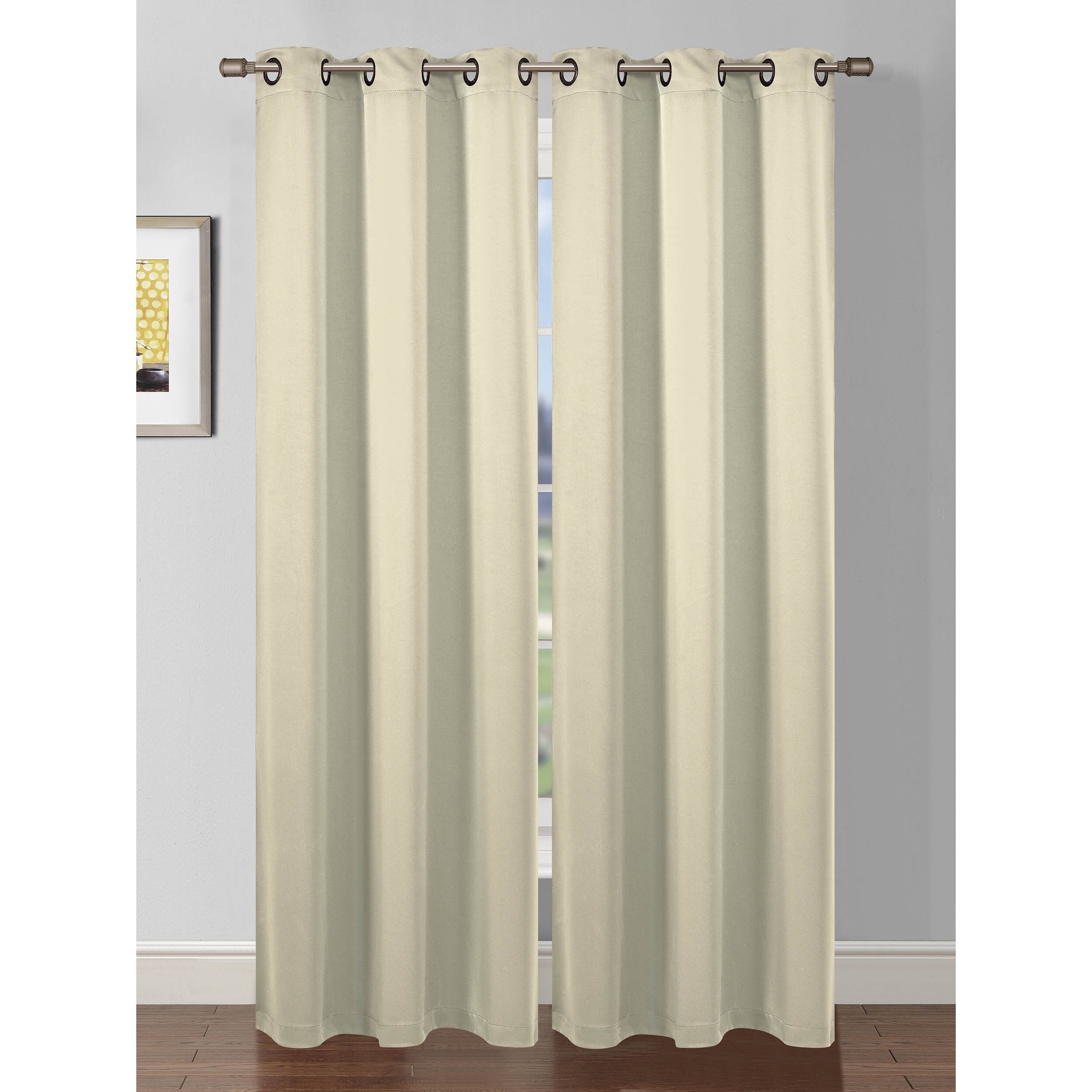 Bella Luna Ana Woven Room Darkening Single Curtain Panel For