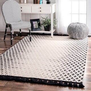 Nuloom Handmade Flatweave Wool Reversible Tassel Area Rug