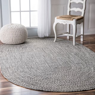 Oval Rugs Area For Less Nuloom Handmade Casual Solid Braided Oval Indoor Outdoor Rug 5 X 8